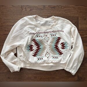 Ariat Cream Wild West Crop Sweatshirt